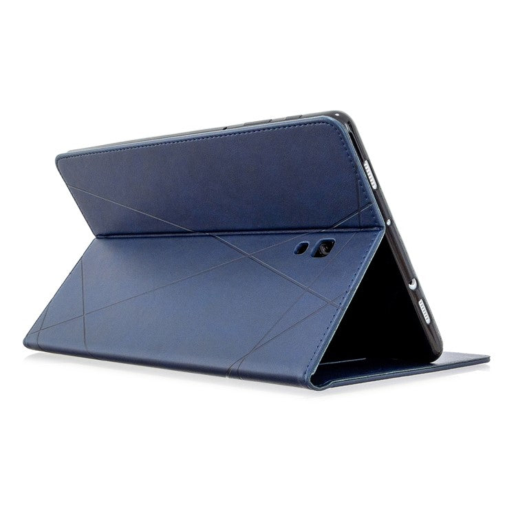 Geometric Pattern Stand Leather Smart Cover for Samsung Galaxy Tab A 10.5 (2018) T590 T595 - Blue
