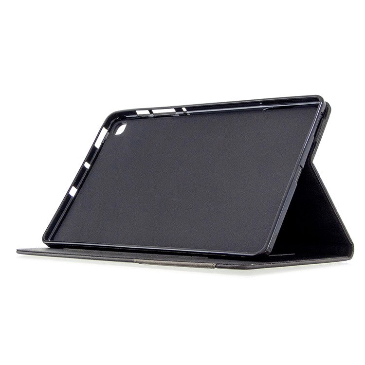 Geometric Pattern Stand Leather Smart Case for Samsung Galaxy Tab S6 Lite (2020) P610 P615 / (2022) / (2024) - Black