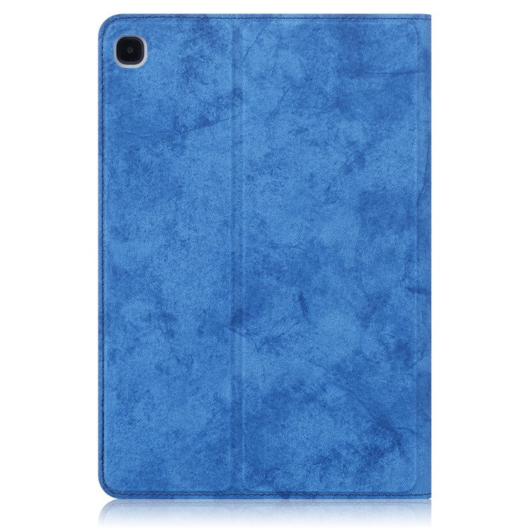 Matte PU Leather Smart Tablet Cover with Pen Slot for Samsung Galaxy Tab S6 Lite (2020) P610 P615 / (2022) / (2024) - Blue