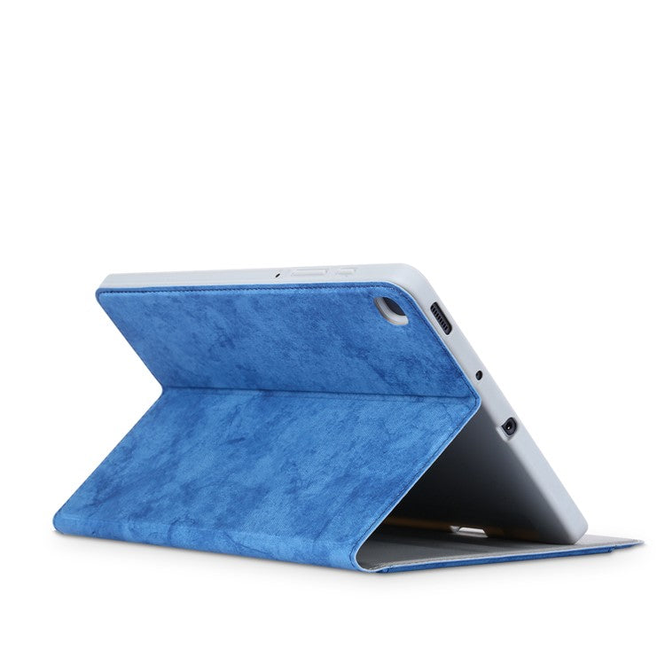 Matte PU Leather Smart Tablet Cover with Pen Slot for Samsung Galaxy Tab S6 Lite (2020) P610 P615 / (2022) / (2024) - Blue