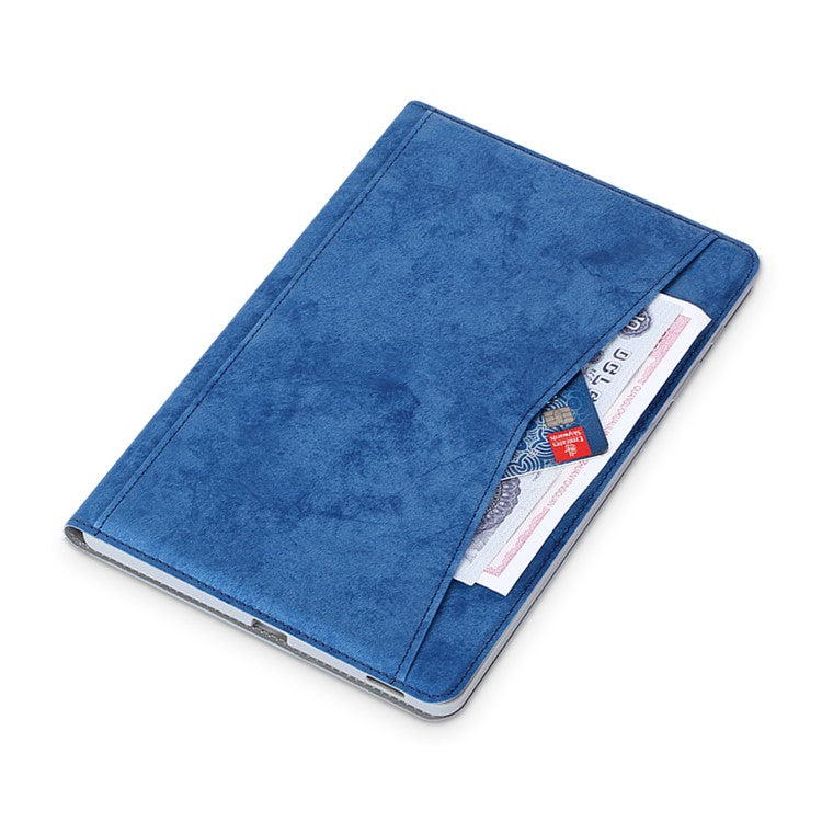 Matte PU Leather Smart Tablet Cover with Pen Slot for Samsung Galaxy Tab S6 Lite (2020) P610 P615 / (2022) / (2024) - Blue