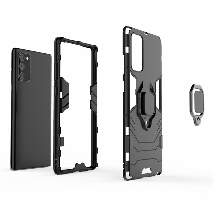 With Kickstand PC TPU Case for Samsung Galaxy Note 20/Note 20 5G - Black