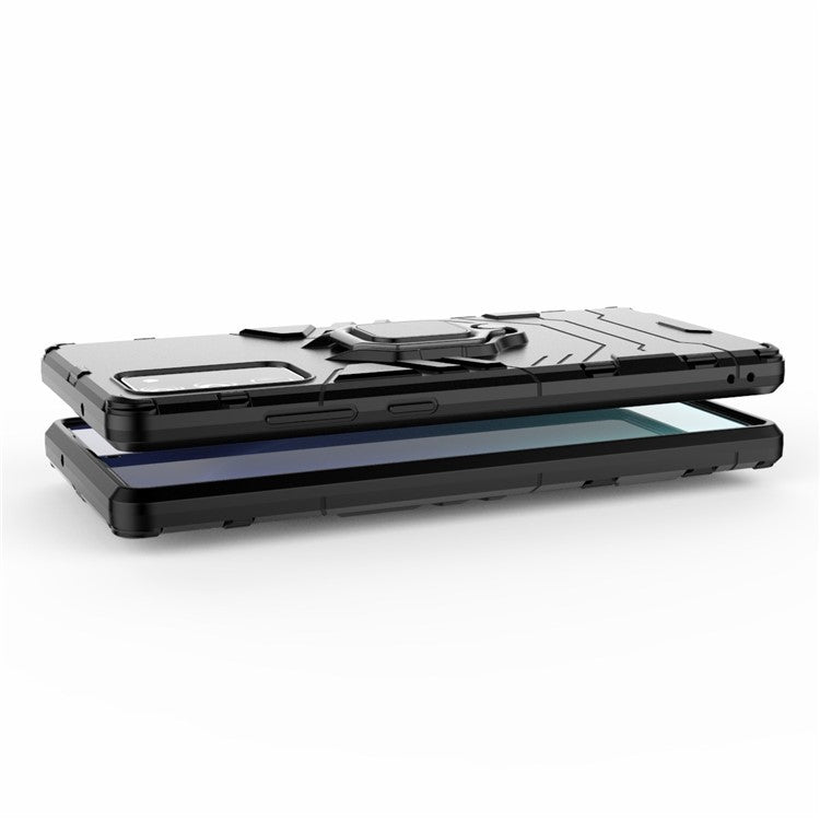 With Kickstand PC TPU Case for Samsung Galaxy Note 20/Note 20 5G - Black