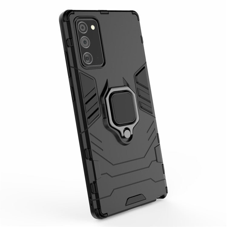 With Kickstand PC TPU Case for Samsung Galaxy Note 20/Note 20 5G - Black