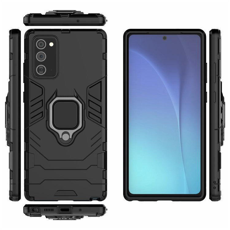 With Kickstand PC TPU Case for Samsung Galaxy Note 20/Note 20 5G - Black