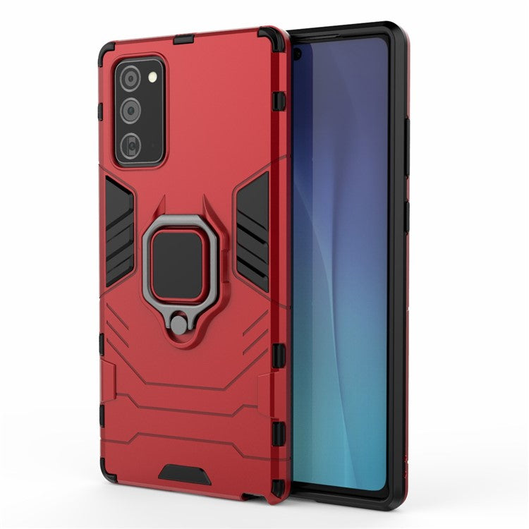 With Kickstand PC TPU Case for Samsung Galaxy Note 20/Note 20 5G - Red