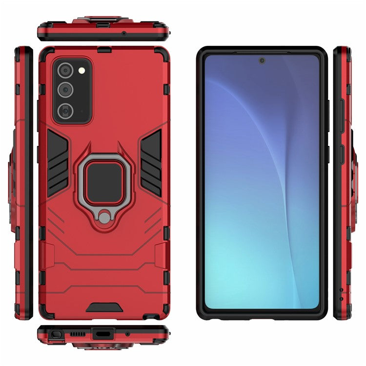 With Kickstand PC TPU Case for Samsung Galaxy Note 20/Note 20 5G - Red