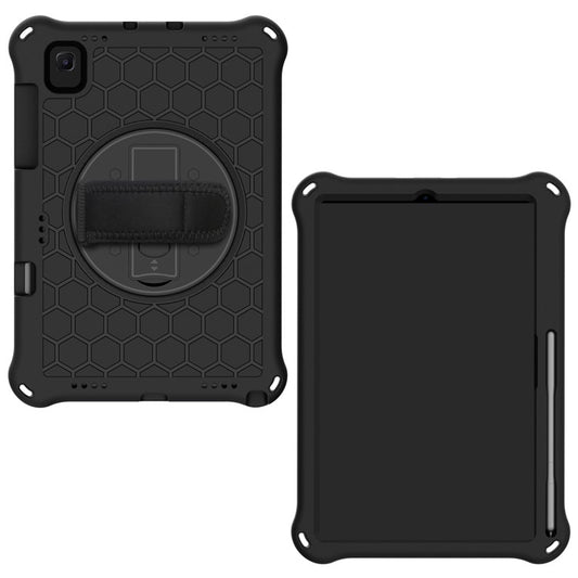 Honeycomb Texture EVA Tablet Protector with Swivel Kickstand for Samsung Galaxy Tab S6 Lite P610/P615/S6 Lite (2022) - Black/Black