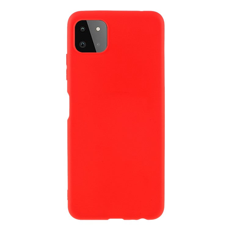 Double-sided Matte TPU Mobile Phone Case Protector Cover for Samsung Galaxy A22 5G (EU Version) - Red