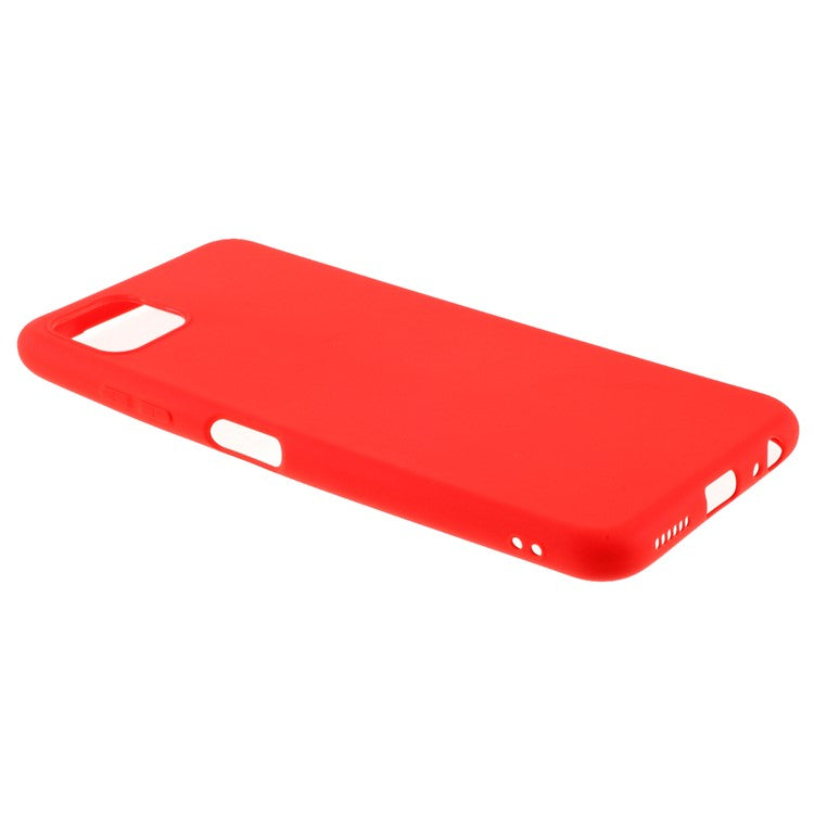 Double-sided Matte TPU Mobile Phone Case Protector Cover for Samsung Galaxy A22 5G (EU Version) - Red