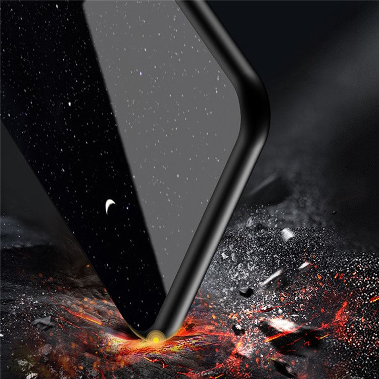 Well-Protected Starry Sky Pattern Anti-Scratch Tempered Glass Phone Hybrid Case Cover for Samsung Galaxy A22 5G (EU Version) - Starry Sky