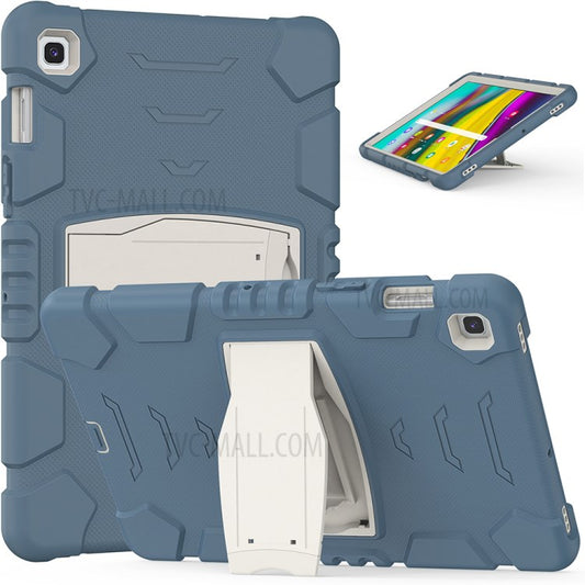 King Kong Series Hybrid Shockproof Tablet Case with Kickstand for Samsung Galaxy Tab S5e SM-T720 / SM-T725 - Cornflower Blue/White