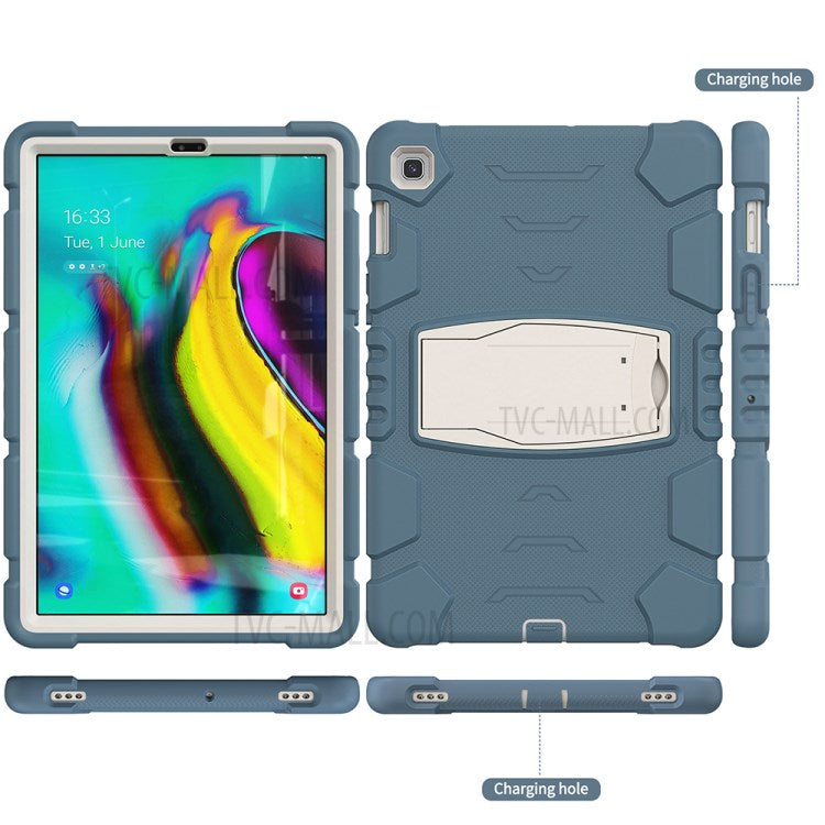 King Kong Series Hybrid Shockproof Tablet Case with Kickstand for Samsung Galaxy Tab S5e SM-T720 / SM-T725 - Cornflower Blue/White