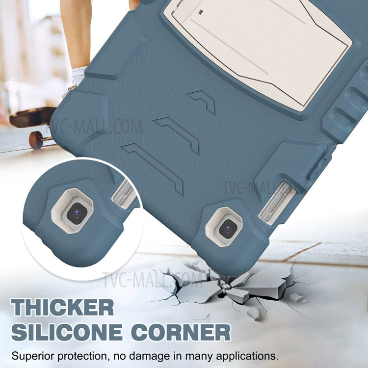 King Kong Series Hybrid Shockproof Tablet Case with Kickstand for Samsung Galaxy Tab S5e SM-T720 / SM-T725 - Cornflower Blue/White