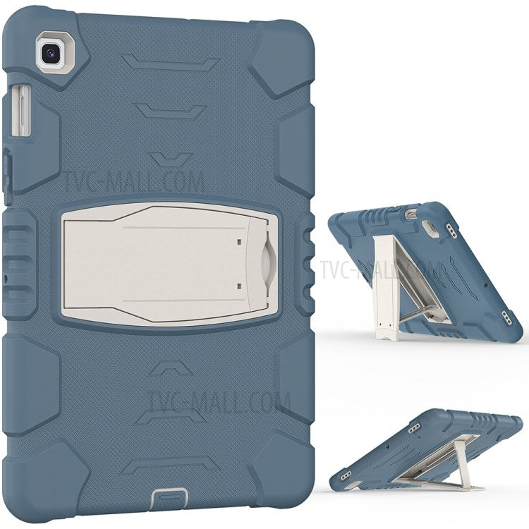 King Kong Series Hybrid Shockproof Tablet Case with Kickstand for Samsung Galaxy Tab S5e SM-T720 / SM-T725 - Cornflower Blue/White