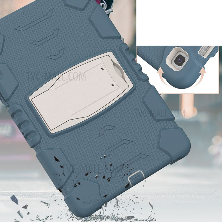 King Kong Series Hybrid Shockproof Tablet Case with Kickstand for Samsung Galaxy Tab S5e SM-T720 / SM-T725 - Cornflower Blue/White