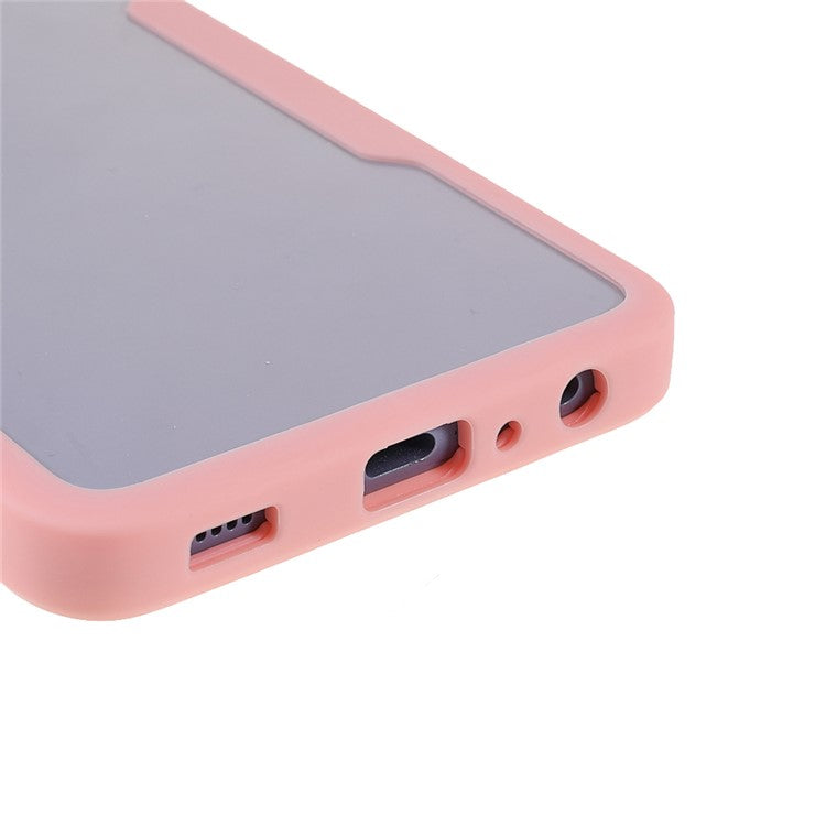 360° All-Round Protection PET Screen Protector + Acrylic Back Panel + TPU Frame Protective Case for Samsung Galaxy A72 5G/4G - Pink