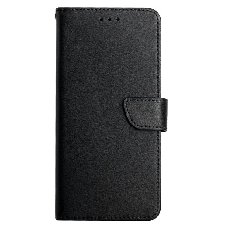 Nappa Texture Genuine Leather + TPU Wallet Stand Protective Phone Case with Magnetic Clasp for Samsung Galaxy A32 4G (EU Version) - Black