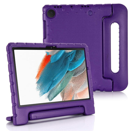 For Samsung Galaxy Tab A8 10.5 (2021) / (2022) Portable Handle Kickstand Shockproof EVA Protective Tablet Case Cover - Purple