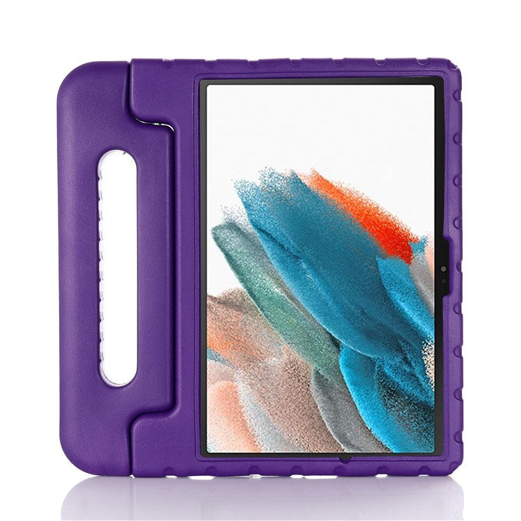 For Samsung Galaxy Tab A8 10.5 (2021) / (2022) Portable Handle Kickstand Shockproof EVA Protective Tablet Case Cover - Purple