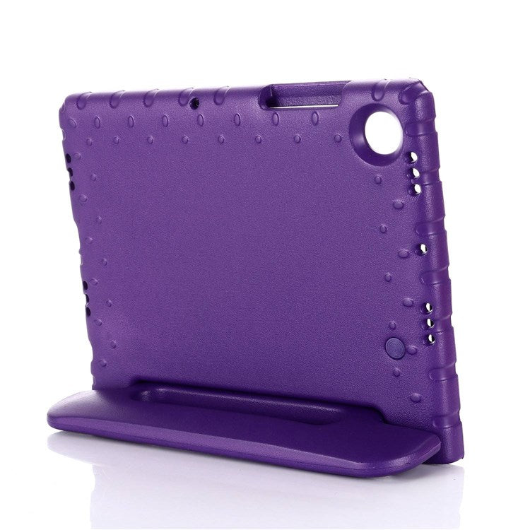 For Samsung Galaxy Tab A8 10.5 (2021) / (2022) Portable Handle Kickstand Shockproof EVA Protective Tablet Case Cover - Purple