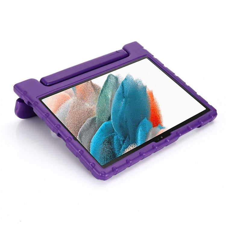 For Samsung Galaxy Tab A8 10.5 (2021) / (2022) Portable Handle Kickstand Shockproof EVA Protective Tablet Case Cover - Purple