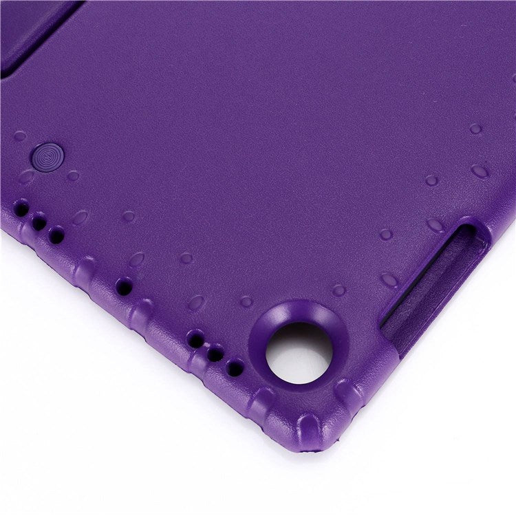 For Samsung Galaxy Tab A8 10.5 (2021) / (2022) Portable Handle Kickstand Shockproof EVA Protective Tablet Case Cover - Purple