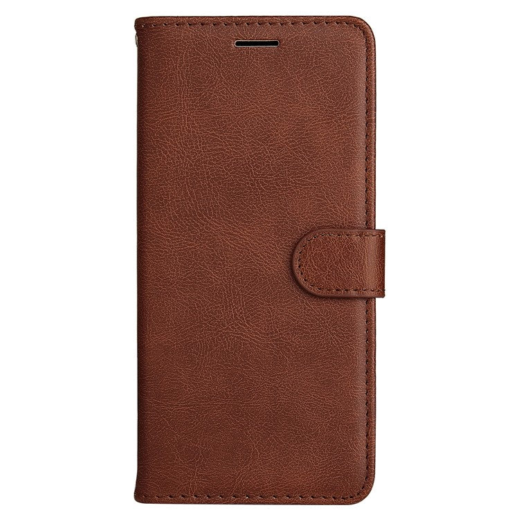 For Samsung Galaxy A13 4G KT Leather Series-2 Solid Color Flip Phone Case Wallet PU Leather + TPU Phone Cover with Supporting Stand - Brown