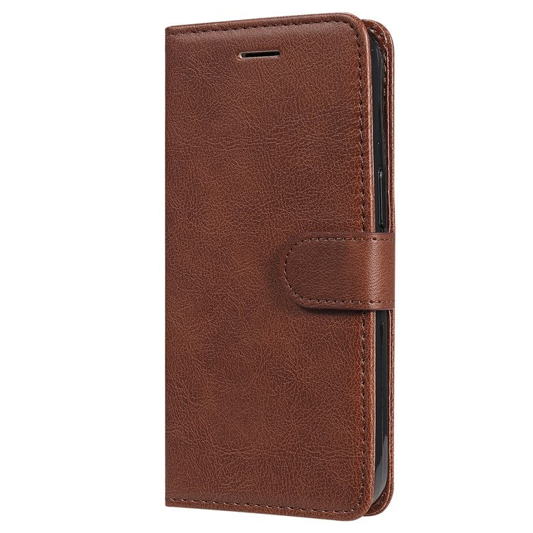 For Samsung Galaxy A13 4G KT Leather Series-2 Solid Color Flip Phone Case Wallet PU Leather + TPU Phone Cover with Supporting Stand - Brown