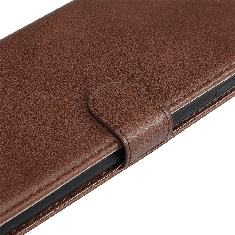 For Samsung Galaxy A13 4G KT Leather Series-2 Solid Color Flip Phone Case Wallet PU Leather + TPU Phone Cover with Supporting Stand - Brown