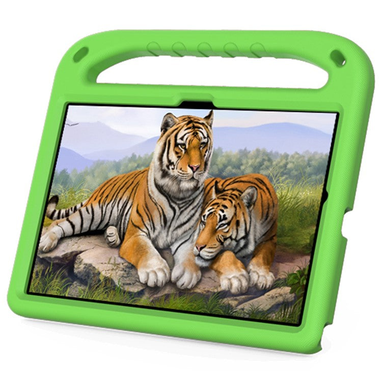 For Samsung Galaxy Tab A8 10.5 (2021) / A8 10.5 (2022) Anti-drop Anti-scratch Hand-hold Grip EVA Tablet Case with Foldable Kickstand - Green