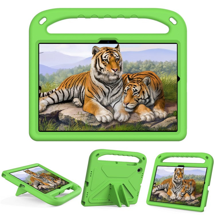 For Samsung Galaxy Tab A8 10.5 (2021) / A8 10.5 (2022) Anti-drop Anti-scratch Hand-hold Grip EVA Tablet Case with Foldable Kickstand - Green