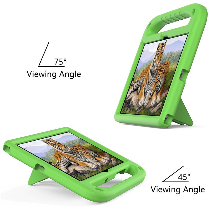 For Samsung Galaxy Tab A8 10.5 (2021) / A8 10.5 (2022) Anti-drop Anti-scratch Hand-hold Grip EVA Tablet Case with Foldable Kickstand - Green