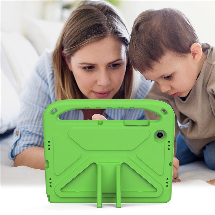 For Samsung Galaxy Tab A8 10.5 (2021) / A8 10.5 (2022) Anti-drop Anti-scratch Hand-hold Grip EVA Tablet Case with Foldable Kickstand - Green