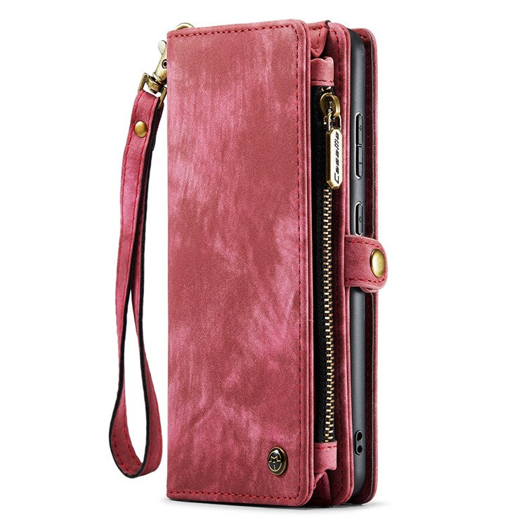 CASEME 008 Series for Samsung Galaxy A53 5G Detachable 2-in-1 PU Leather Phone Case Wallet Stand Magnetic Clasp Protective Cover - Red