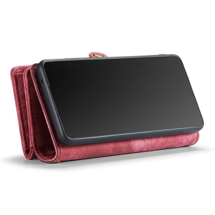CASEME 008 Series for Samsung Galaxy A53 5G Detachable 2-in-1 PU Leather Phone Case Wallet Stand Magnetic Clasp Protective Cover - Red