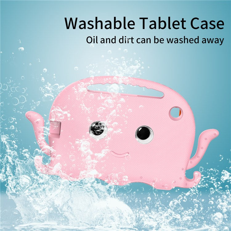 For Samsung Galaxy Tab A7 10.4 (2022) / (2020) Octopus EVA Tablet Case Pen Slot Design Shockproof Cover with Handle - Pink
