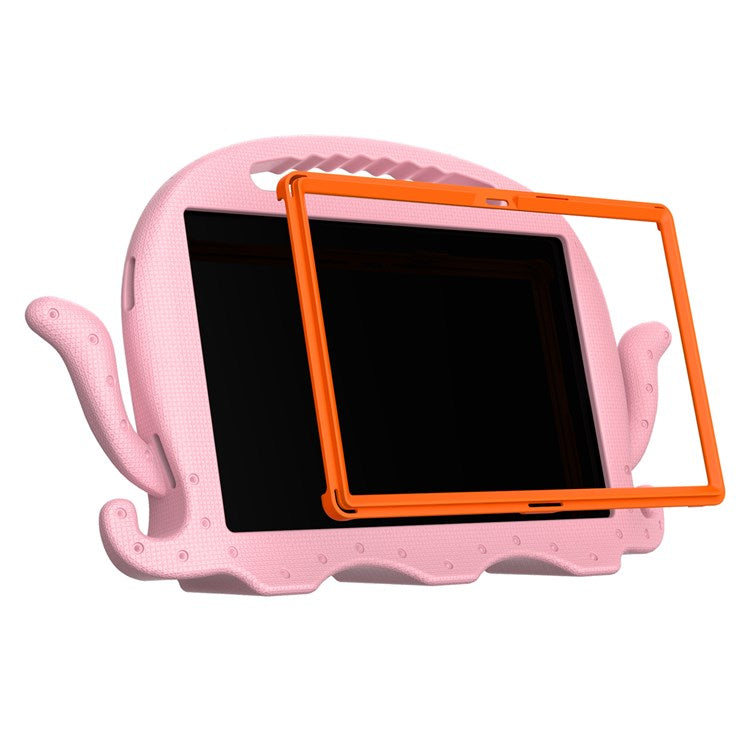 For Samsung Galaxy Tab A7 10.4 (2022) / (2020) Octopus EVA Tablet Case Pen Slot Design Shockproof Cover with Handle - Pink