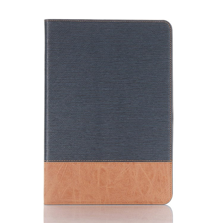 For Samsung Galaxy Tab S7+ / S8+ / S7 FE 12.4 inch Cross Texture Shockproof Folio Flip Cover Scratch Resistant Protective Tablet Stand Wallet Case with Auto Wake / Sleep Function - Dark Blue