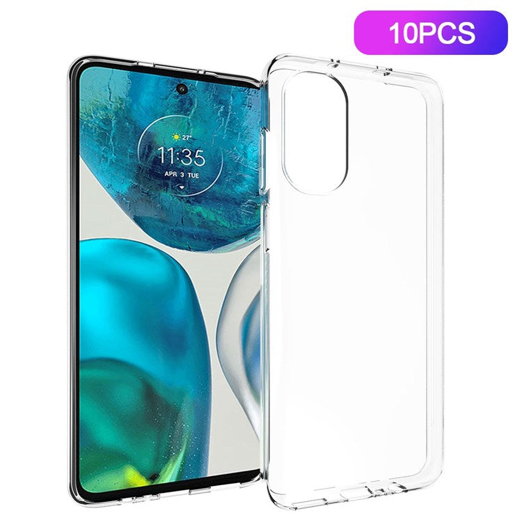 10Pcs / Pack For Motorola Moto G52 4G / G82 5G Anti-dust Phone Case Precise Cutouts Clear TPU Inner Watermark-Free Phone Cover