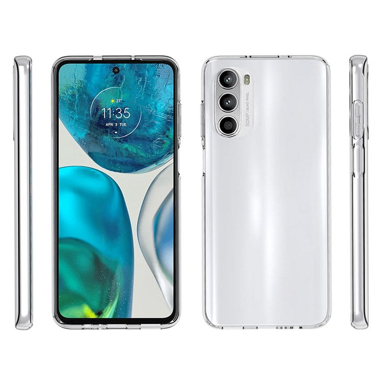 10Pcs / Pack For Motorola Moto G52 4G / G82 5G Anti-dust Phone Case Precise Cutouts Clear TPU Inner Watermark-Free Phone Cover