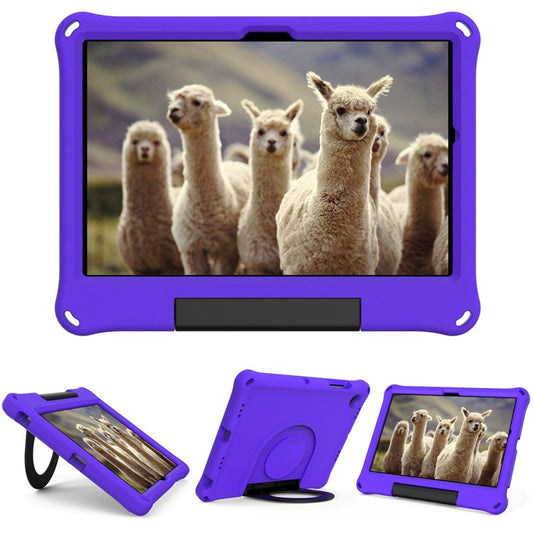 For Samsung Galaxy Tab A8 10.5 (2021) / (2022) EVA Tablet Protective Case Foldable Ring Kickstand Design Drop-proof Cover - Purple