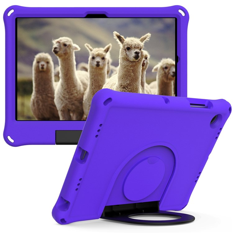 For Samsung Galaxy Tab A8 10.5 (2021) / (2022) EVA Tablet Protective Case Foldable Ring Kickstand Design Drop-proof Cover - Purple