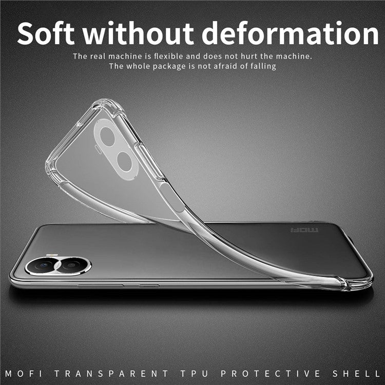 MOFI Back Shell for Huawei nova 10 SE 4G, Transparent Phone Case Scratch-resistant TPU Protective Cover