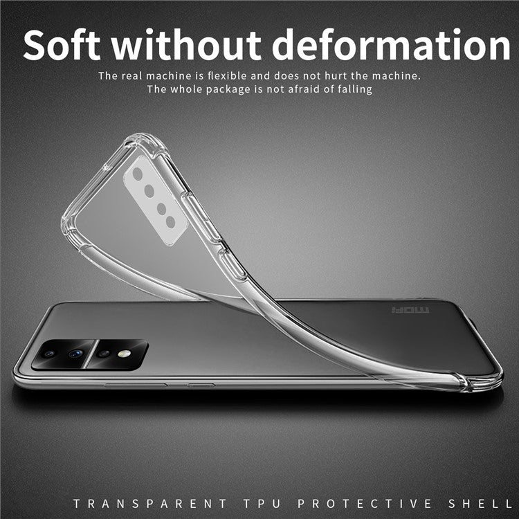 MOFI TPU Phone Case for Honor 80 GT 5G, Transparent Cellphone Back Protector Cover
