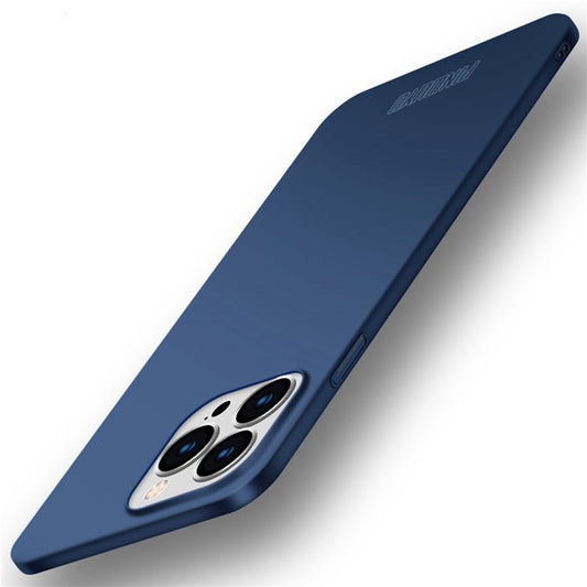 PINWUYO PC Series for iPhone 14 Pro Phone Case Matte Hard PC Shock Absorption Cover with Magnetic Ring Holder - Blue