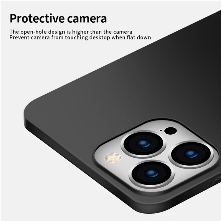 PINWUYO PC Series for iPhone 14 Pro Phone Case Matte Hard PC Shock Absorption Cover with Magnetic Ring Holder - Blue