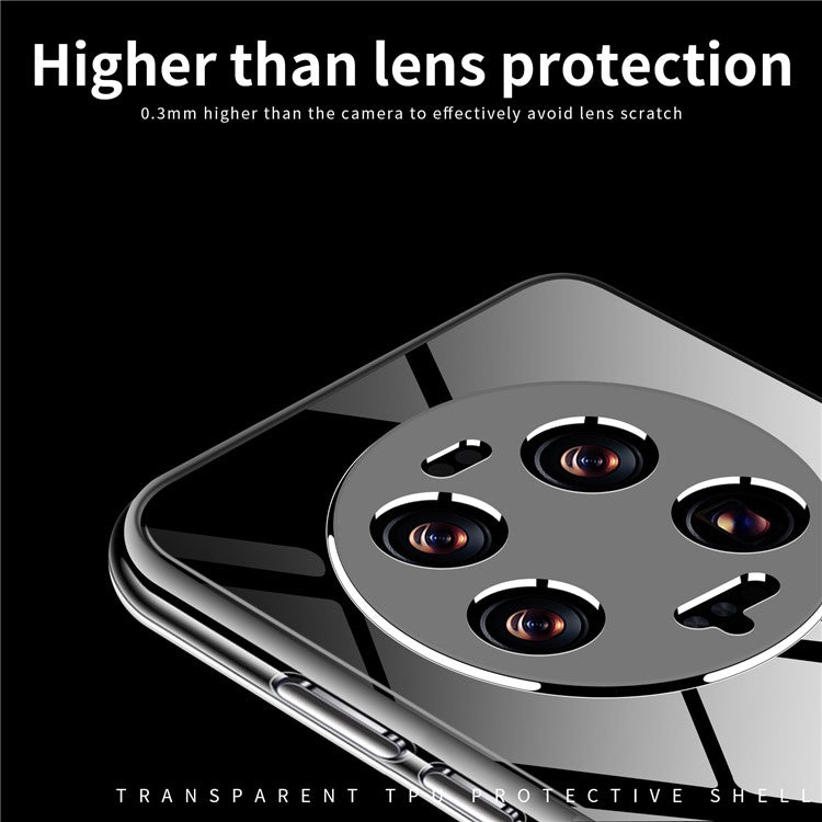 MOFI For Xiaomi 13 Ultra Transparent Phone Case Drop-proof Soft TPU Phone Cover