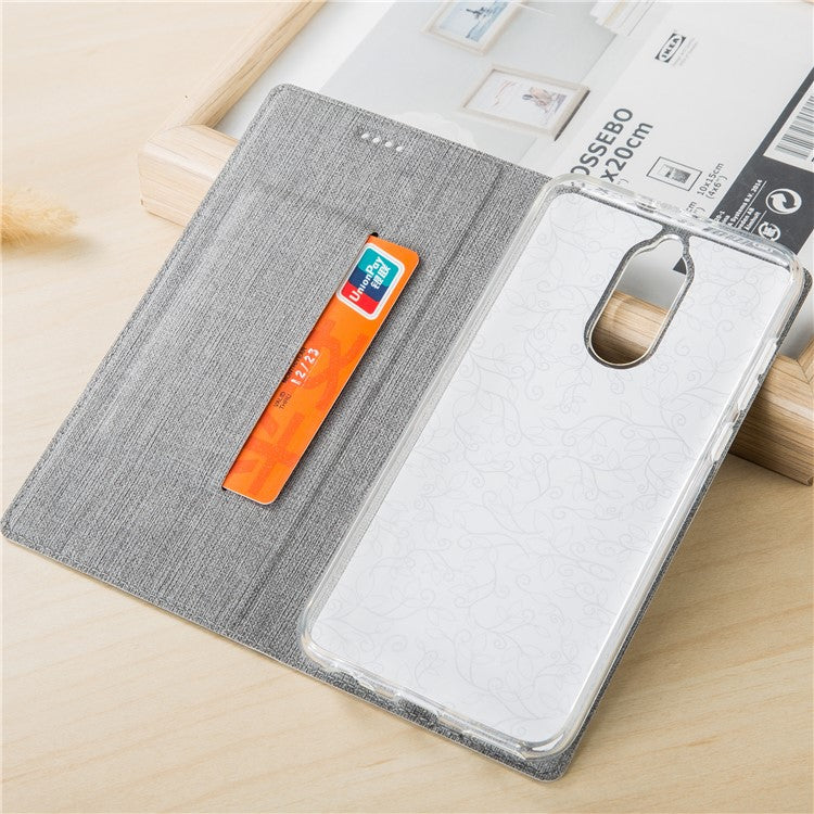 VILI DMX Style Auto-absorbed Leather Case with Card Holder for Huawei Mate 10 Lite - Grey