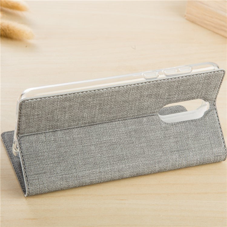 VILI DMX Style Auto-absorbed Leather Case with Card Holder for Huawei Mate 10 Lite - Grey